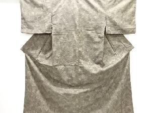 アンティーク　松葉模様織り出し手織り紬着物